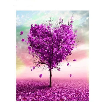 

Frame Heart Tree DIY Painting By Numbers Landscape Home Decor Coloring By Numbers For Wall Art Picture Artworks Gift
