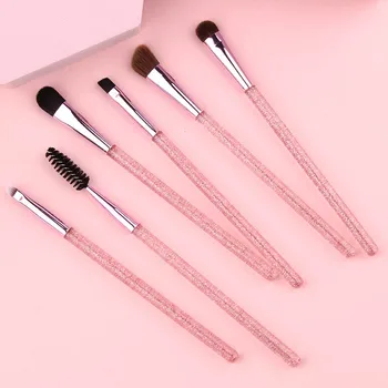 

6PCs Makeup Brush Set Crystal powder Eyeshadow Basic Products Powder Eyeliner Eyelashes Cosmetics Beauty Brush Multi-Tool Kit