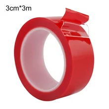 Nano-свободный шнур самоклеющиеся двухсторонние клейкие ленты с фиксированной задней лентой, моющиеся съемные ленты для офиса дома