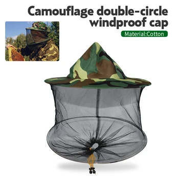 

Brand All Black Camouflage Beekeeping Hat Bee Keeping Suitable for Mesh Hat Insects Mosquito Preventio Head Cover Bee Hat