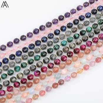 

Full Strand Natural Amethysts Pink Quartz Chunky Loose Beads Findings,Labradorite Gemstons Rondelle Beads For DIY Jewelry Making