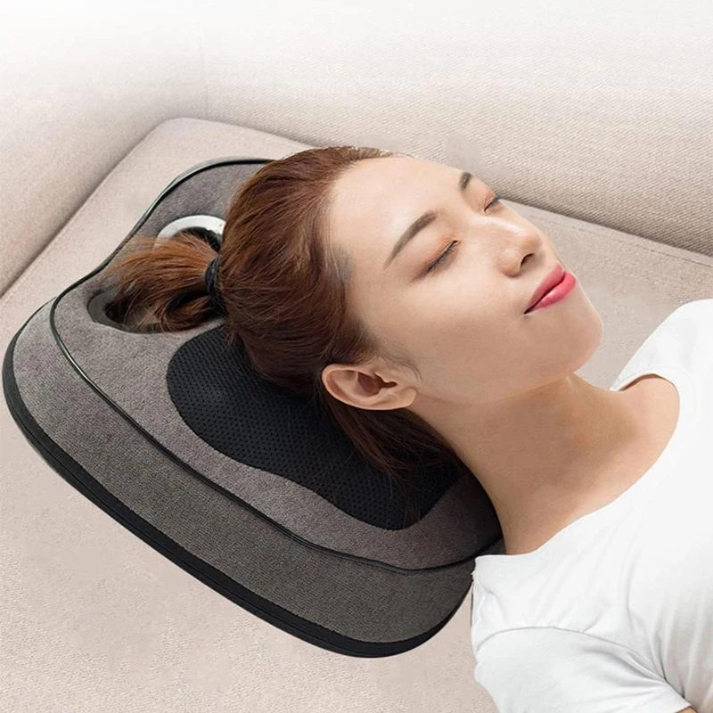 

Massage Pillow Cushion Massager For Neck Thermotherapy Two-way Kneading Hot Compress Automatic Timing Car Household Power Tools