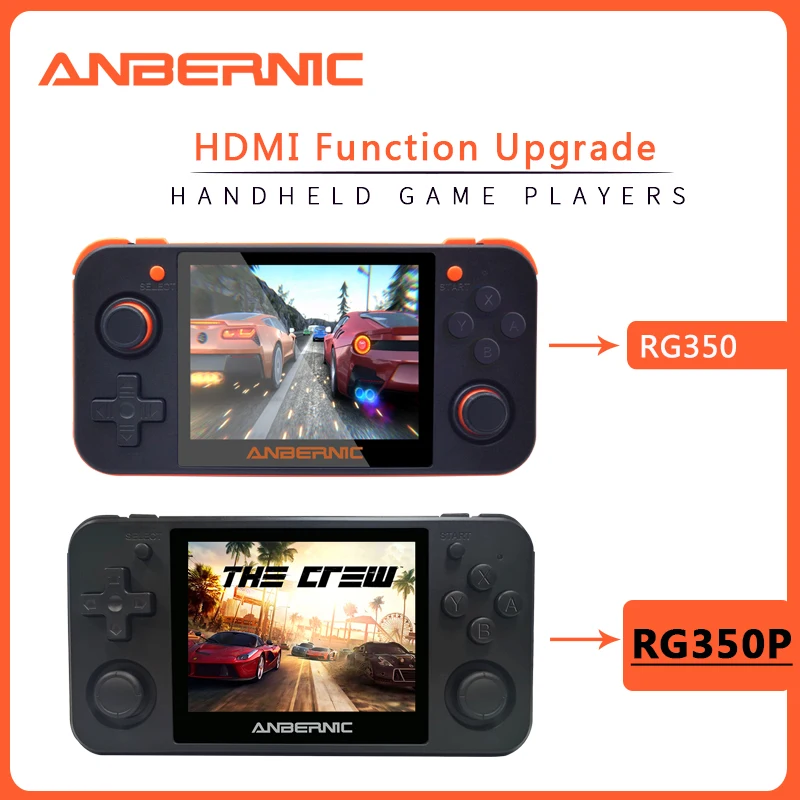 New RG350P ANBERNIC Retro game Upgrade version 64Bit Emulator video game consoles HD-compatible handheld game players RG350P PS1