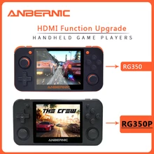 Nowy RG350P ANBERNIC gra Retro wersja do aktualizacji 64Bit Emulator konsole do gier wideo HDMI podręczne konsole do gier RG350P PS1 tanie i dobre opinie CN (pochodzenie) Black orange Black transparent 4770 dual 1 0 GHz Li-polymer 2500 mAh