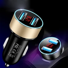 Car-Charger Led-Display Mobile-Phone Tablet Xiaomi Universal Dual-Usb Samsung S10 