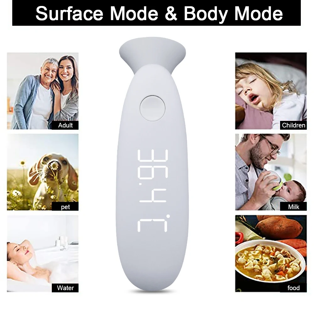 

LED Digital Thermometer Non-contact Ear Forehead Dual Mode High Precision Fast Accurate Infrared Baby Thermometer Electronic