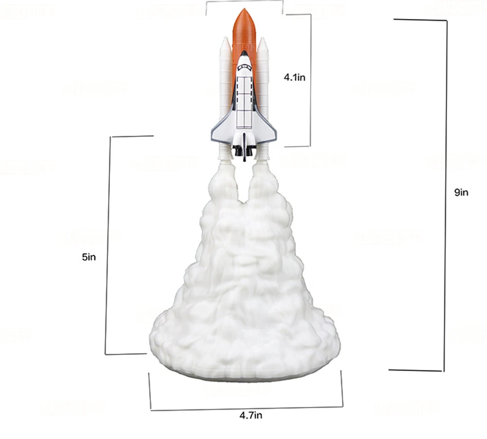 Dropshipp 3D печать ракета ночной Светильник космический челнок астронавты лампы космические влюбленные украшения комнаты светильник ing USB зарядка
