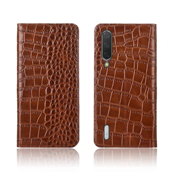 

Genuine Leather Magnetic Handmade Flip Phone Case For Xiaomi CC9 Leather Case For Xiaomi CC9E Flip Phone Bag Card Slot Holder