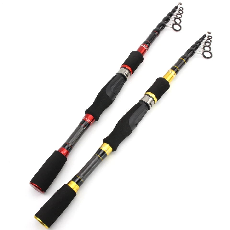 New 1.8m 2.1m Ultra Short Ultra Light Portable Telescopic Lure Rod Fast Carbon Spinning Rod