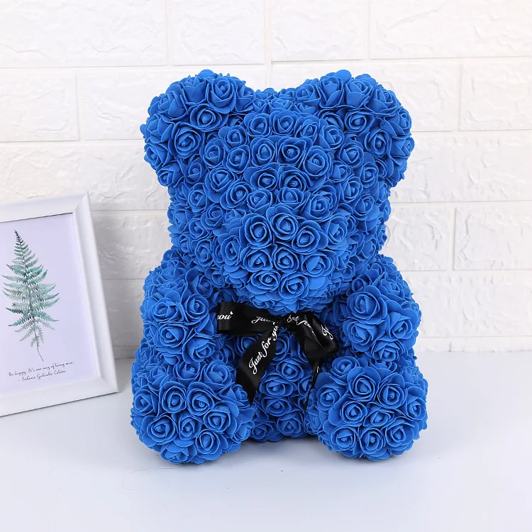 40CM Rose Teddy Bear Romantic Valentine s Day Plush Cute Christmas Wedding Present 4