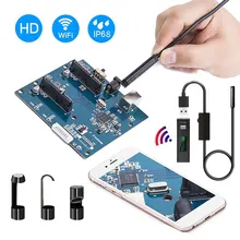 HD эндоскоп с поддержкой WiFi 1200P инспекции мобильных телефонов для чистки ушей инструмент для камеры эндоскопа ухочистка бороскоп IP67 фото компьютеры