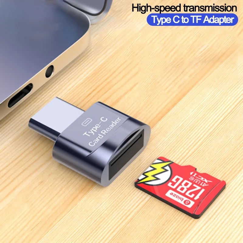 Адаптер OTG с Type C на Micro-SD TF Смарт устройство для чтения карт памяти Samsung Huawei адаптер