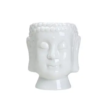

Ceramic Flowerpot Simple Desktop Buddha Statue Flower Decoration White