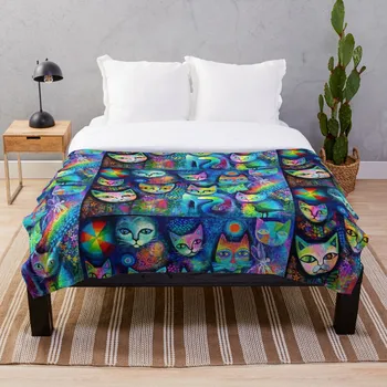 

Magicats Blanket Wool Flannel Plush Blanket Bedspread For office Sherpa Blanket Couch Quilt Cover Travel