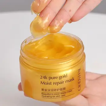 

24K Gold Face Mask Cream Lifting Firming Anti Wrinkle Sleeping Mask Shrink Pore Whitening Cream Skin Care