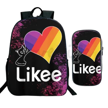 

Likee Like App Backpack Girls Backpacks Casual School Students Cute Letter Shoulder Bag Large Capacity Travel Bags for Women