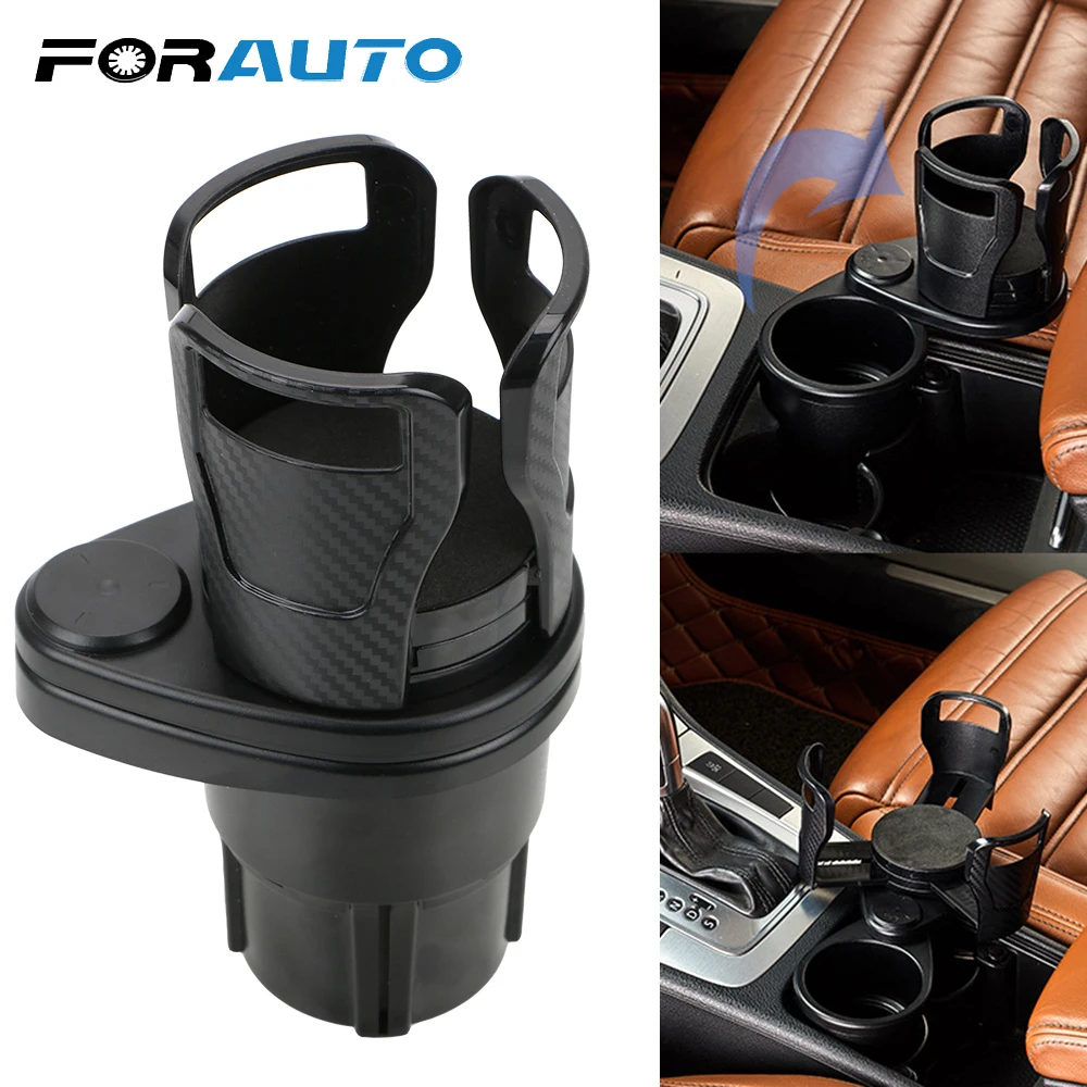 FORAUTO-حامل أكواب مزدوج للسيارة ، حامل أكواب قابل للتعديل ، نظارات شمسية ، حامل هاتف ، حامل زجاجة شرب ، تزيين السيارة