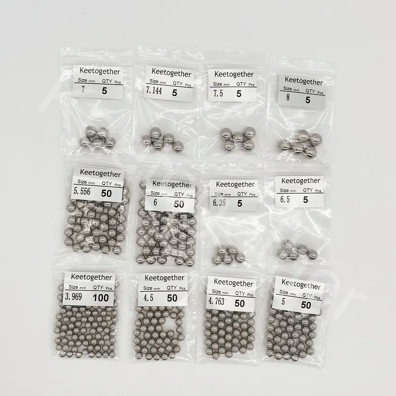 KEETOGETHER Precision Bearing Ball 304 Stainless Steel Smooth Ball Diameter 1-12mm For Bearings/DIY Repair/Outdoor Hunting ball bearings mini ball bearing stainless steel balls steel balls