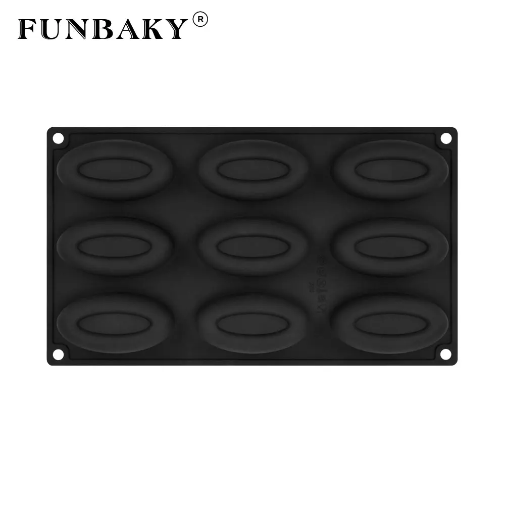 FUNBAKY 9 полости DIY силиконовая форма для мыла для изготовления мыла 3D овальное мыло ручной работы Формы Ремесло