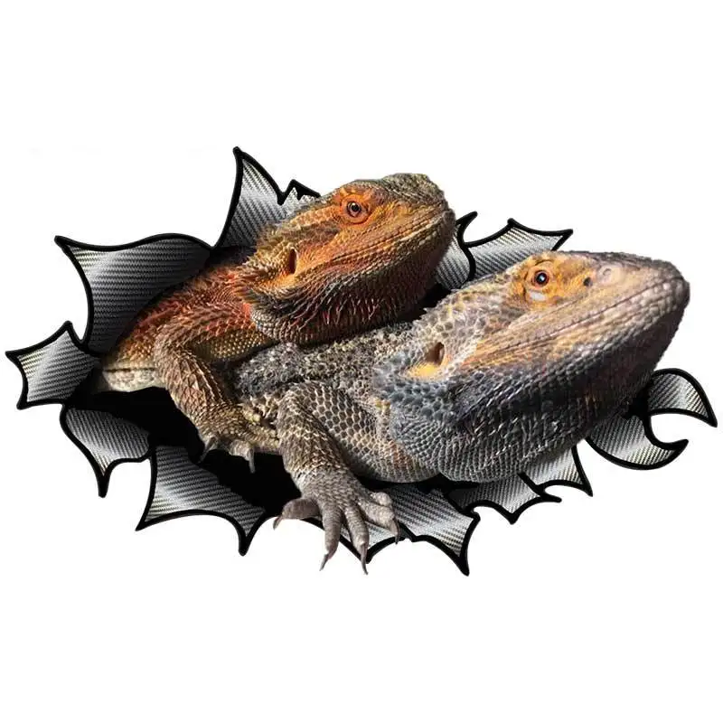 

Creative Cartoon 3D Bearded Dragon Animal Car Sticker Accessories Motorcycle Waterproof Car Window Protector Decal PVC 13*8cm