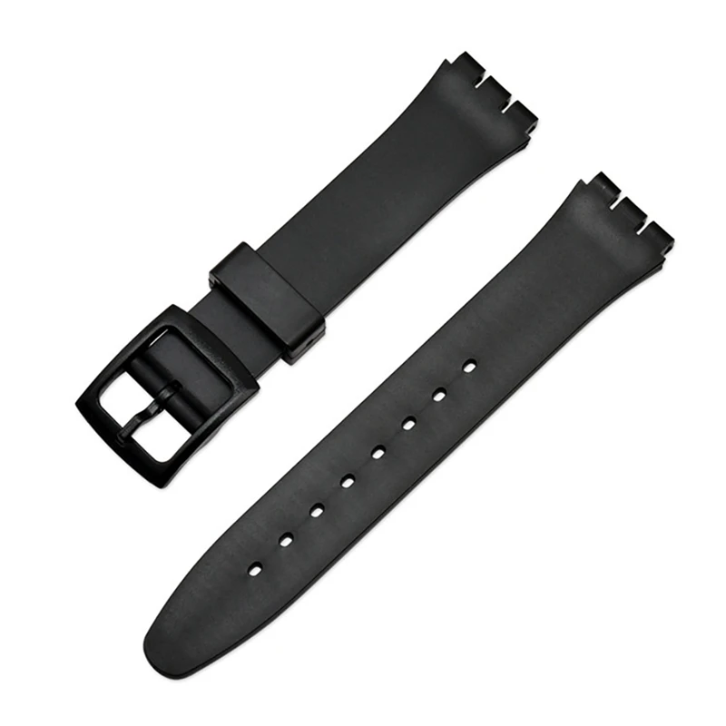 Watch accessories for Swatch Strap Silicone Waterproof Watchband 16mm 17mm 19mm Watch Replacement Belts 4