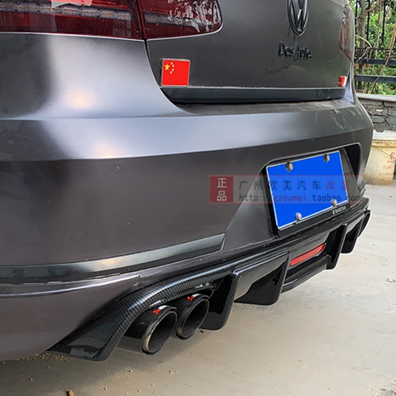 Для Volkswagen Passat B7 2012- ABS черный Задний бампер для губ багажник задний спойлер протектор автомобильный Стайлинг