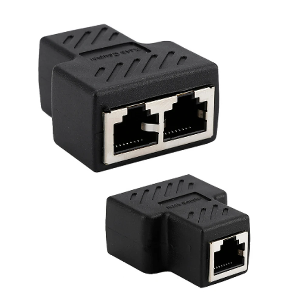 1 2 способа Ethernet сетевой кабель RJ45 Женский адаптер разъём разветвитель для док