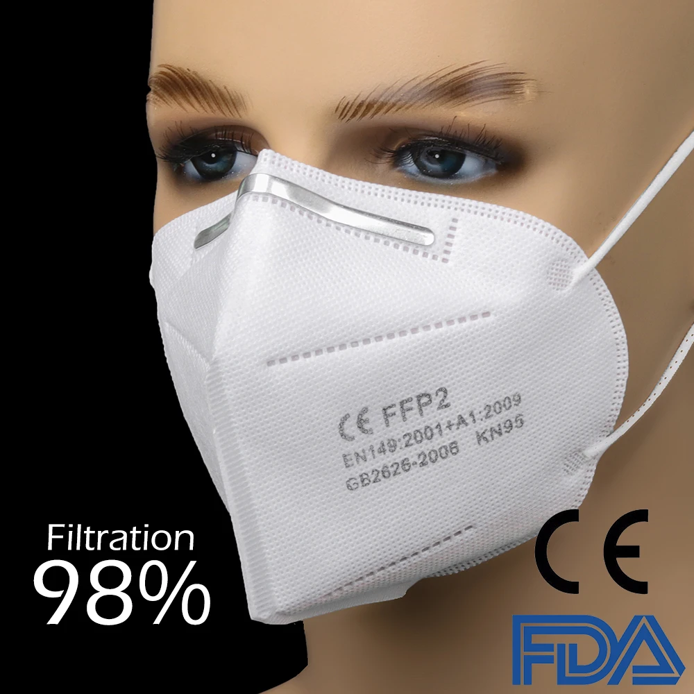 

98% Filtration Virus N95 Respirator Mask Reusable Masque Face Mask Anti-pollution Antibacterial flu Mask From Kn95 Mouth Caps