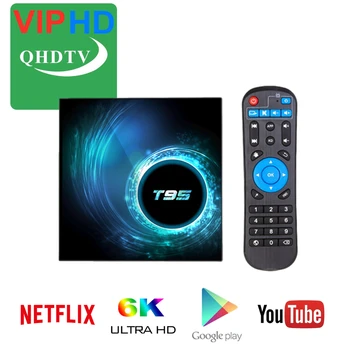 

Android 10 QHDTV T95 IPTV Set Top Tv Box France Africa Arab Channels Netherlands Smart Media Player T95 TvBox