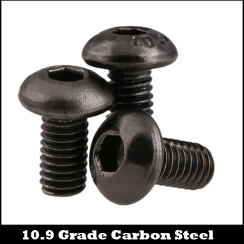 

M2.5*12/14/16 M3*12/16/20 10.9 Grade Black Nickel Ni Carbon Steel DIN7380 Pan Oval Round Button Head Hex Hexagonal Socket Screw
