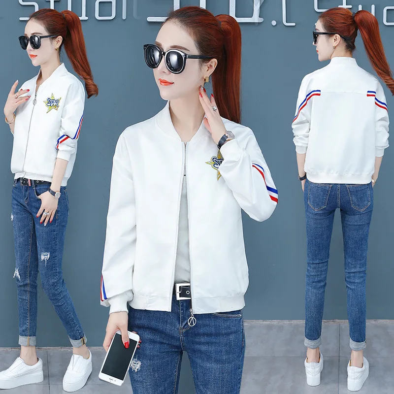 

[9z12433] 2019 Spring New Style Women's Fashion Jacket Baseball Uniform