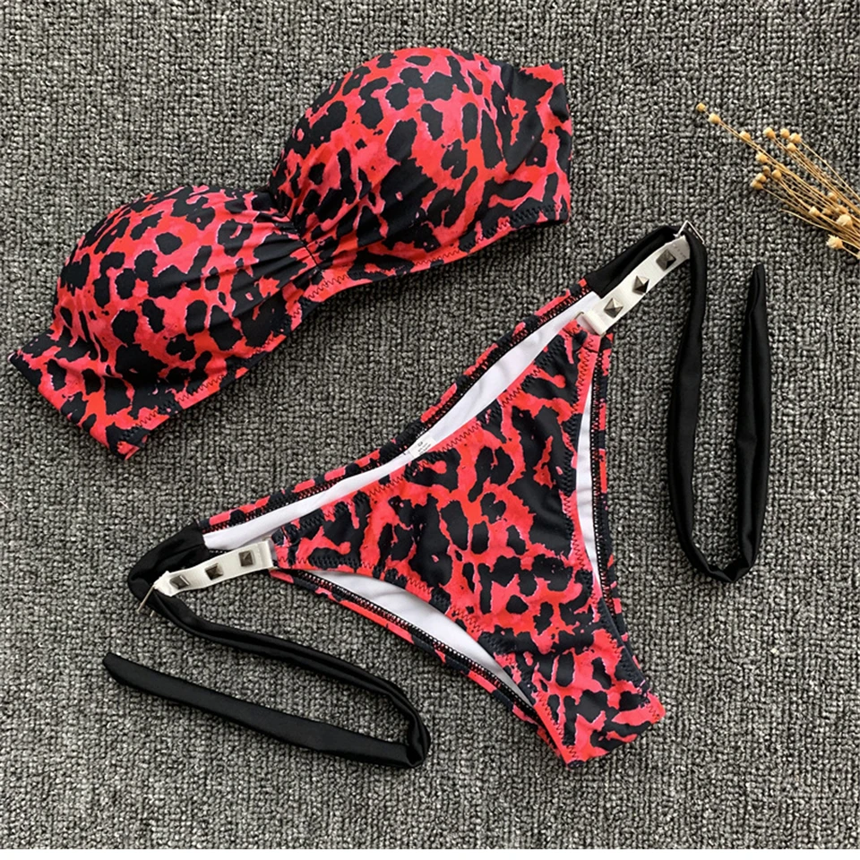 Women Bikinis Leopard Biquini Sexy Split Swimsuit Female Bathing Suit Triangle Beach Wear Brazilian Bikinis Set Bandeau Swimsuit Women Bikinis Leopard Biquini Sexy Split Swimsuit Female Bathing Suit Triangle Beach Wear Brazilian Bikinis Set Bandeau Swimsuit