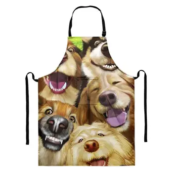 

Kitchen Apron 1 Pcs Drop Ship Funny Cats Selfie Design Women Aprons Bibs BBQ Barbecue Cooking Pinafore Avental Uniform for Women