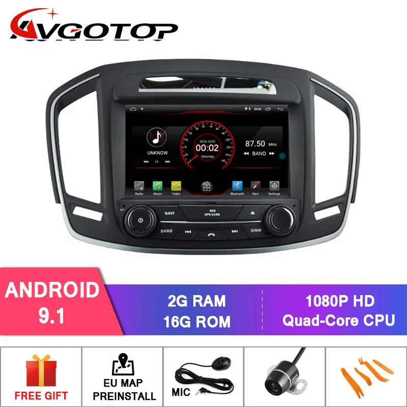 

AVGOTOP Android 9 Car Radio GPS for OPEL INSIGNIA 2014 Wifi Vehicle Navigation Multimedia