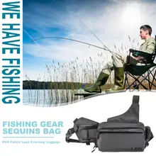 Спортивная поясная сумка для рыбалки, рыболовная приманка, сумка для хранения с блестками, водонепроницаемый дизайн, легкий и деликатный багаж