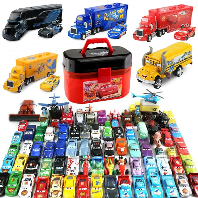 Disney Pixar Cars 2 3 Toys Lightning McQueen Jackson Storm Mack Uncle Truck 1:55 Diecast Model Car Toy Children Birthday Gift 1