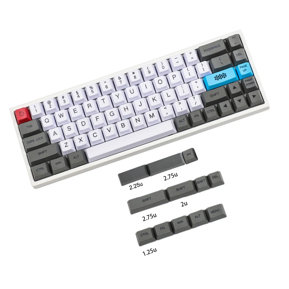YMDK 61 64 68 ANSI Dye Sub Carbon Customize Keyset OEM Profile PBT Keycap для MX механическая клавиатура GH60 SP64 GK64
