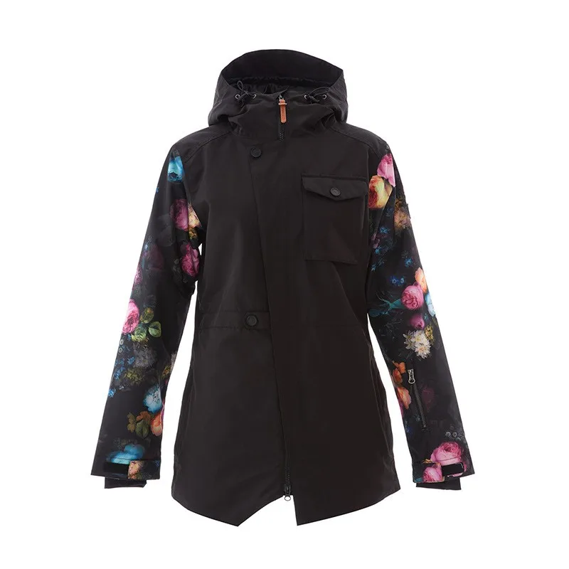 Зимняя женская брендовая Высококачественная Лыжная куртка с капюшоном, роскошная камуфляжная теплая ветрозащитная водонепроницаемая куртка для сноубординга XS-L