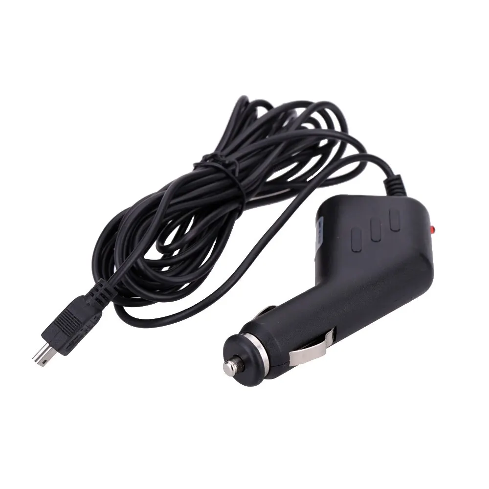 12 В/5 В Автомобильное зарядное устройство для GPS DVR мини USB адаптеры питания