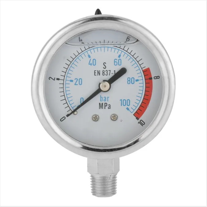 0-160Bar гидравлический Манометр 0~ 16Mpa 1/" NPT 60 мм циферблат воздуха гидравлический манометр воды метр - Цвет: 0-100bar