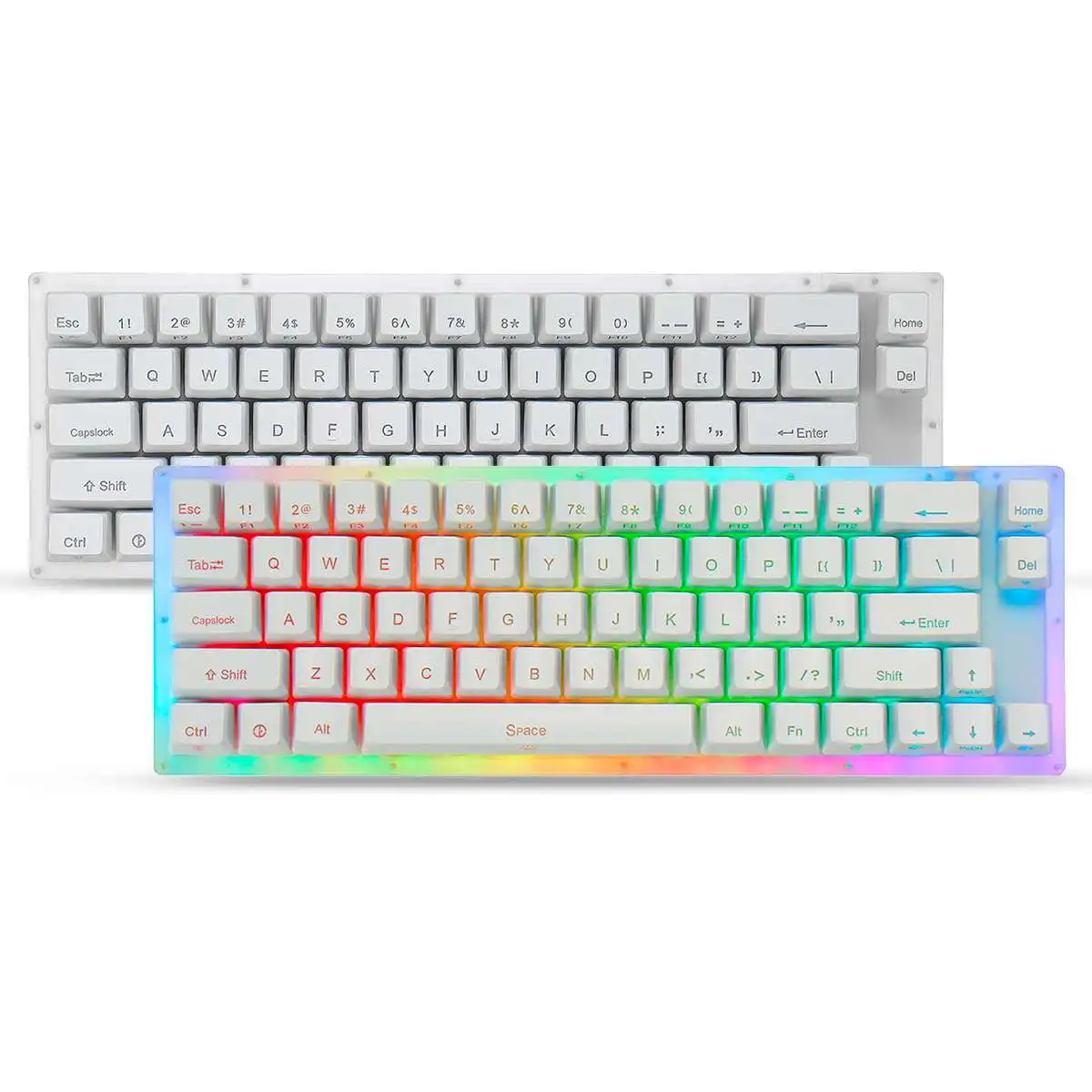 66 key Custom Mechanical Keyboard Gateron Switch Kit 65% 66 PCB CASE 16.8 Million Support Lighting Effects with RGB Switch Led