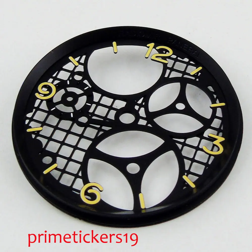 

38.9mm black watch dial fit for ETA 6497 ST3600 hand winding movement