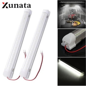 

12V 72 LED Car Interior White Strip Lights Bar Lamp Car Inspection Light for Van Caravan Car Signal Lamp