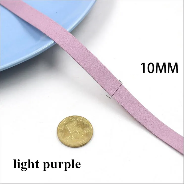 light purple Тонкий шнурок из искусственной кожи микрофибры 10 мм замшевый шнур/кружево/полоса DIY стринги ювелирные изделия браслет ожерелье 20 м - Цвет: light purple