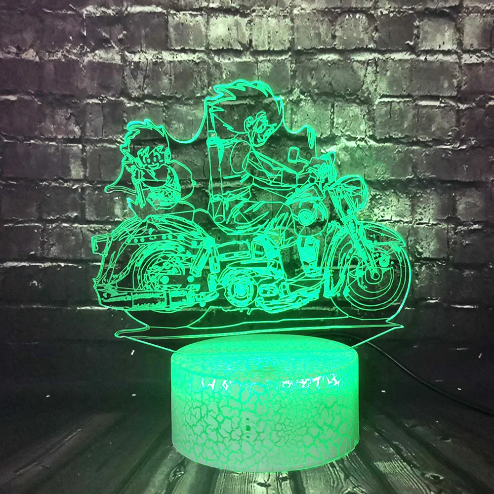 Японский комикс ночной Светильник для Мальчик номер Декор светодиодный 3D с