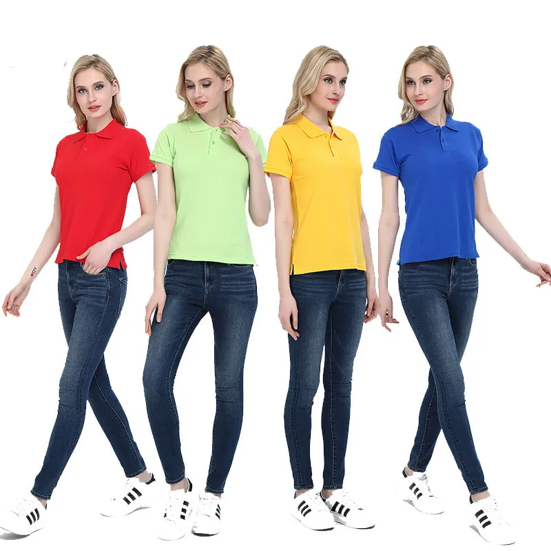 

Hot Sale Female Polo Shirt 2020 New Fashion Women Cotton Short Sleeve Polo Shirt Tops Casual Sweatshirt Business Polo ShirtOK130