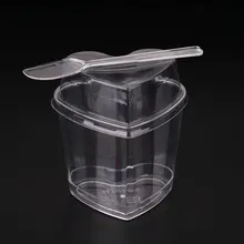 ЛЮБОВЬ одноразовые PS домашний мороженое посуда кухонный муссовый торт чашки экономичный прозрачный День рождения Свадьба молочный встряхивание