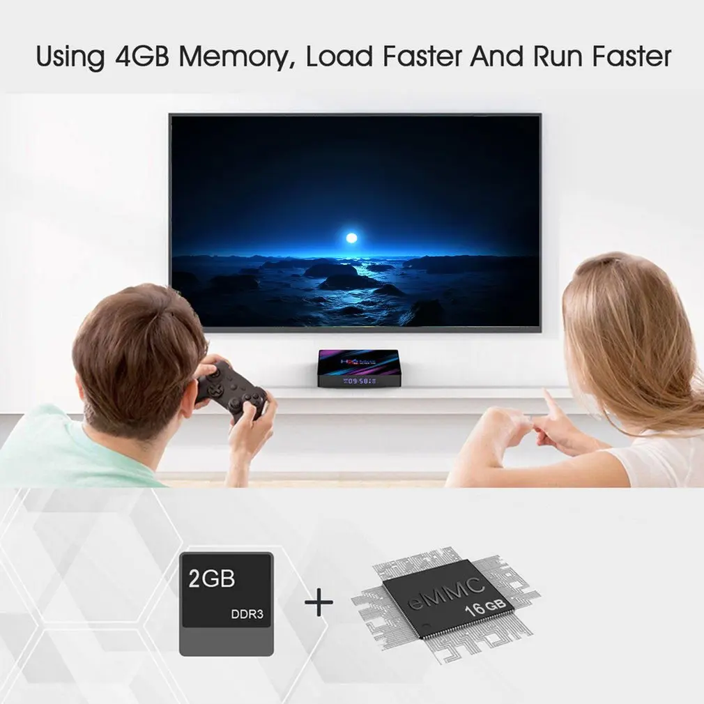 H96 MAX Android 9,0 ТВ-бокс на Rockchip RK3318 4 Гб ОЗУ 64 Гб ПЗУ H.265 4K 60fps проигрыватель Google Store Netflix Youtube телеприставка