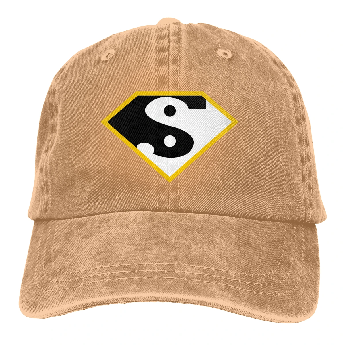 Супер Инь Ян Casquette глубокий вереск унисекс Мужские Женские джинсовые Strapback бейсболки Регулируемый Гольф папа шляпа - Цвет: Хаки