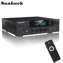 Sunbuck 2000w amplificadores de teatro em casa alta fidelidade bluetooth amplificador potência estéreo áudio karaoke fm receptor usb sd 2 entrada mic